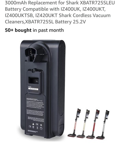 Shark battery model - battery,