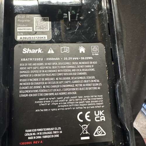 Shark battery xbatr725eu black - shark,